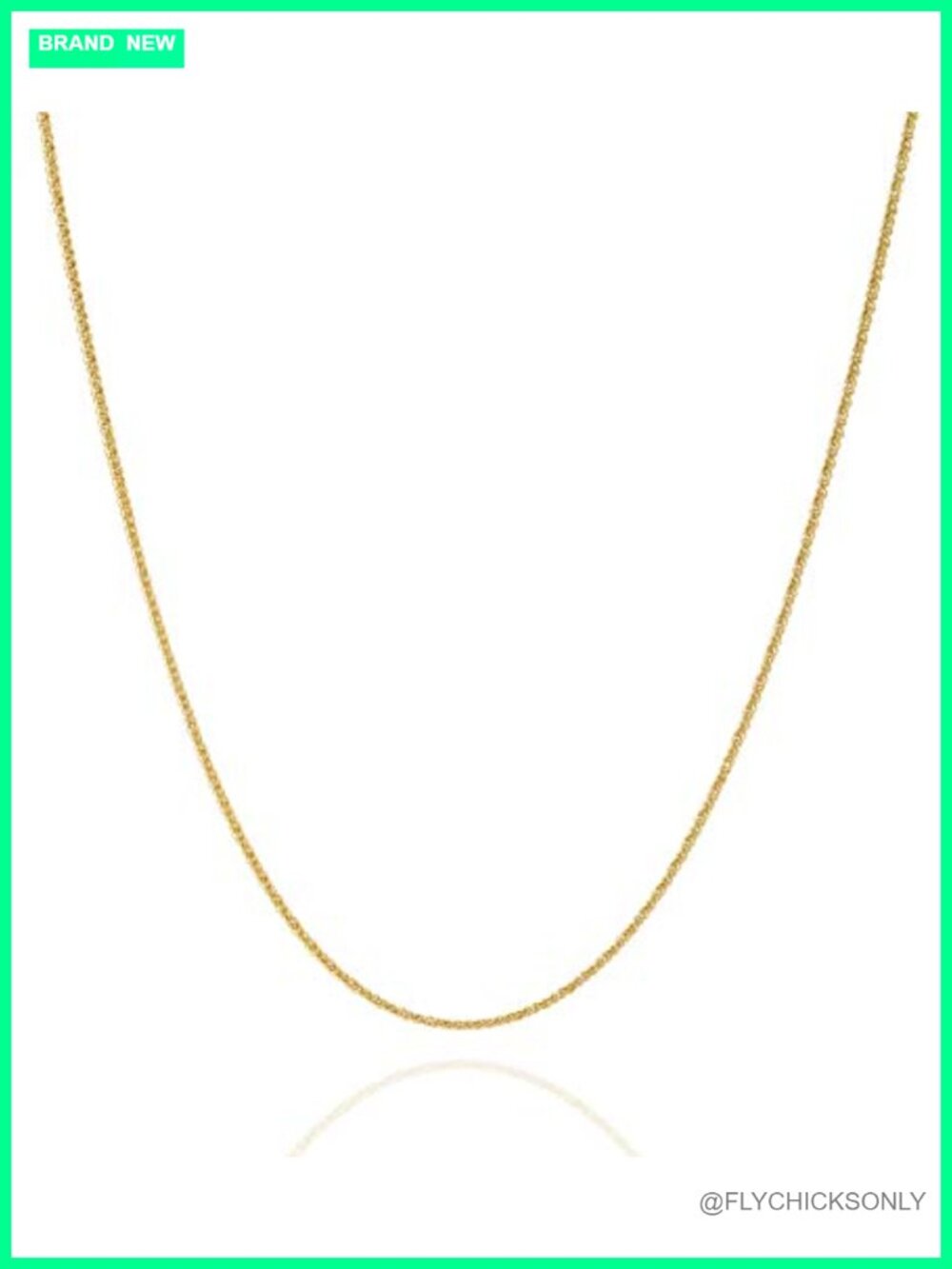14K Gold Filled Wheat Palm Chain Necklace Unisex Layering Jewelry